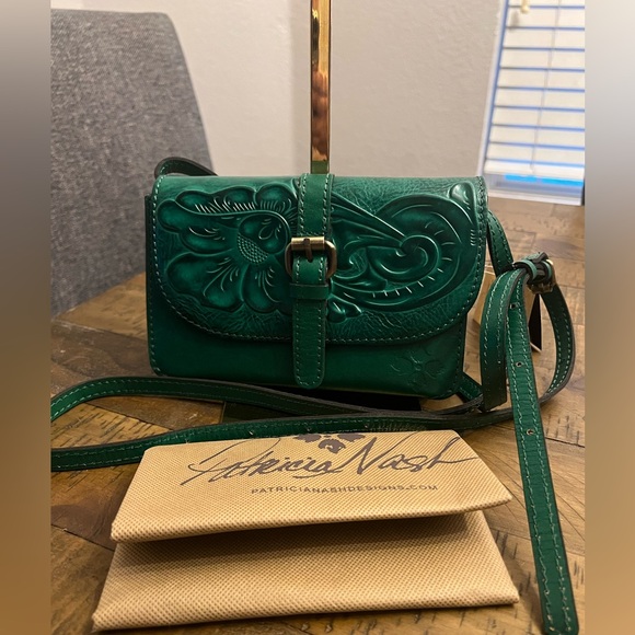 Patricia Nash Green Leather Bag - Picture 4 of 6